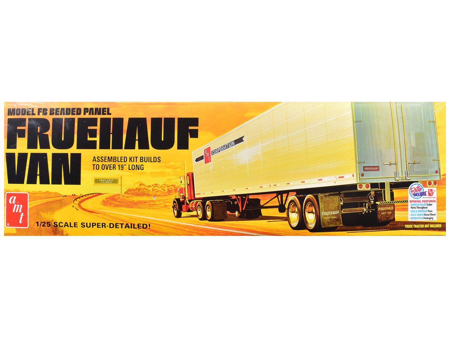 Skill 3 Model Kit Fruehauf FB Beaded Panel Van Trailer 1/25 Scale Model