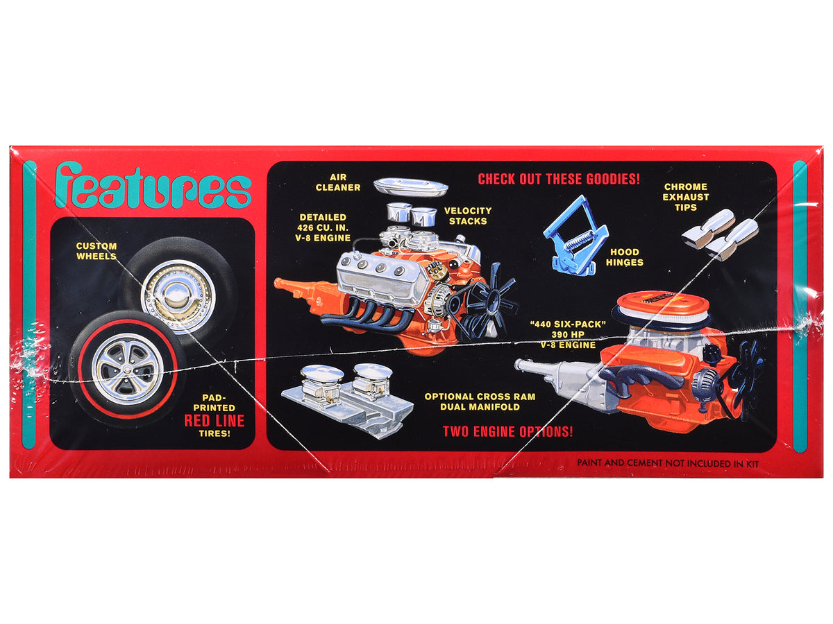 Skill 2 Model Kit 1969 Plymouth GTX Hardtop 1/25 Scale Model