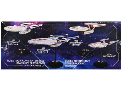 Skill 2 Model Kit U.S.S. Enterprise Four Ship Set "Star Trek" 1/2500 Scale Model