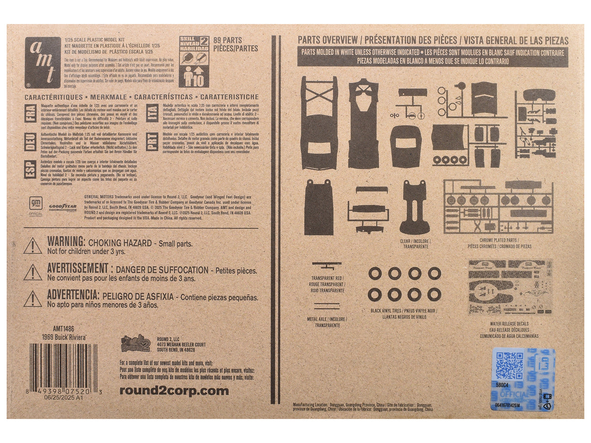Skill 2 Model Kit 1969 Buick Riviera 1/25 Scale Model