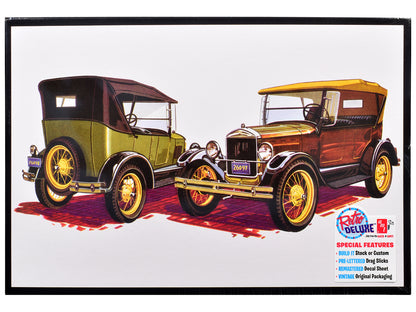 Skill 2 Model Kit 1927 Ford Model T Touring 2 in 1 Kit 1/25 Scale Model