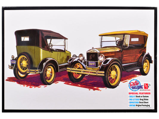 Skill 2 Model Kit 1927 Ford Model T Touring 2 in 1 Kit 1/25 Scale Model