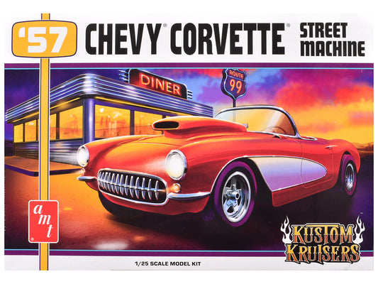 Skill 2 Model Kit 1957 Chevrolet Corvette Street Machine "Kustom Kruisers" Series 1/25 Scale Model
