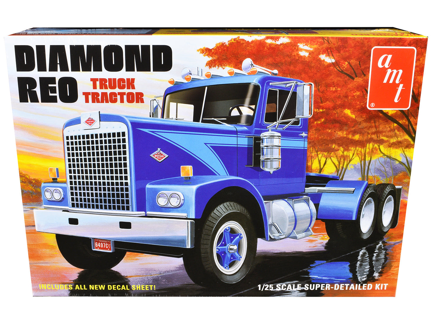 Skill 3 Model Kit Diamond Reo Truck Tractor 1/25 Scale Model