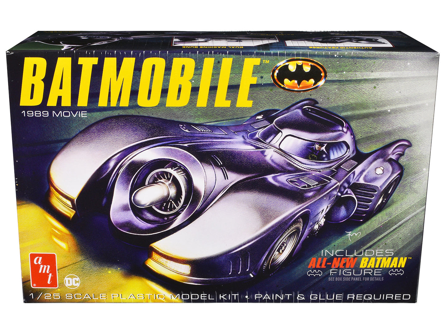Skill 2 Model Kit Batmobile with Seated Batman Figure "Batman" (1989) Movie 1/25 Scale Model