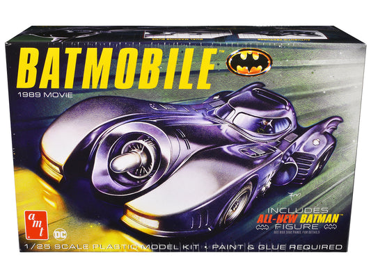 Skill 2 Model Kit Batmobile with Seated Batman Figure "Batman" (1989) Movie 1/25 Scale Model