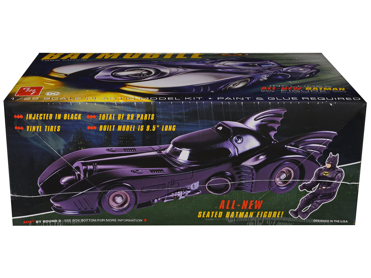 Skill 2 Model Kit Batmobile with Seated Batman Figure "Batman" (1989) Movie 1/25 Scale Model
