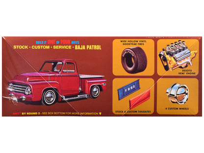 Skill 2 Model Kit 1953 Ford Pickup Truck "Baja Patrol" 1/25 Scale Model