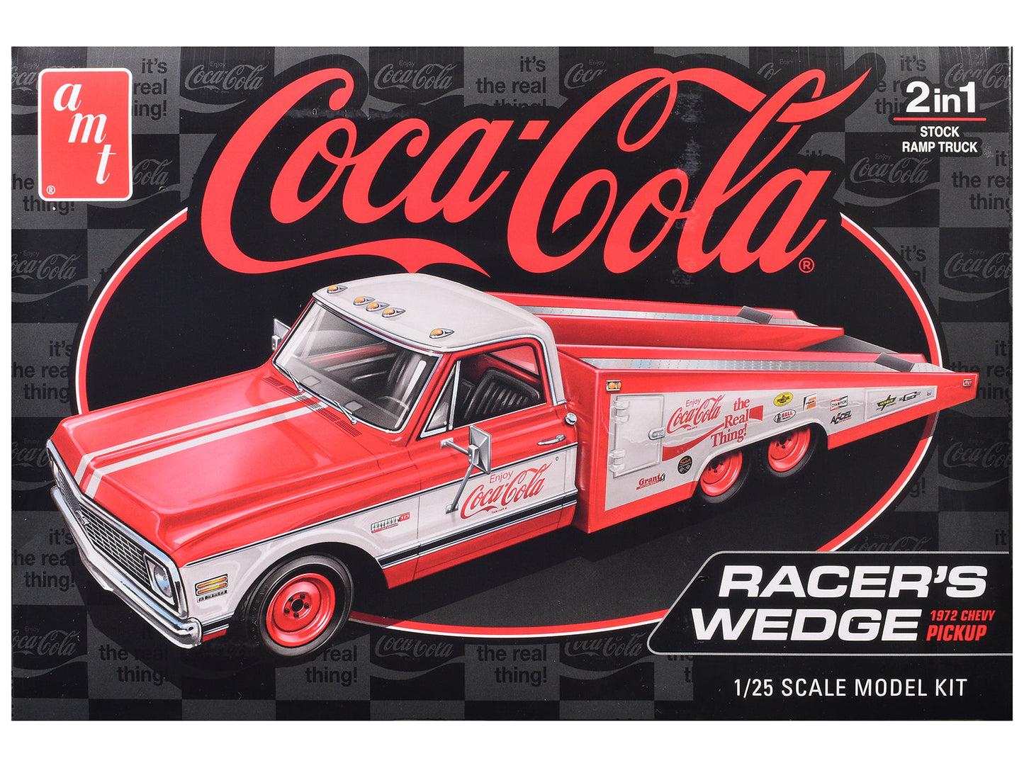 Skill 2 Model Kit 1972 Chevrolet Pickup Truck "Racer's Wedge" 2-in-1 Kit "Coca-Cola" 1/25 Scale Model