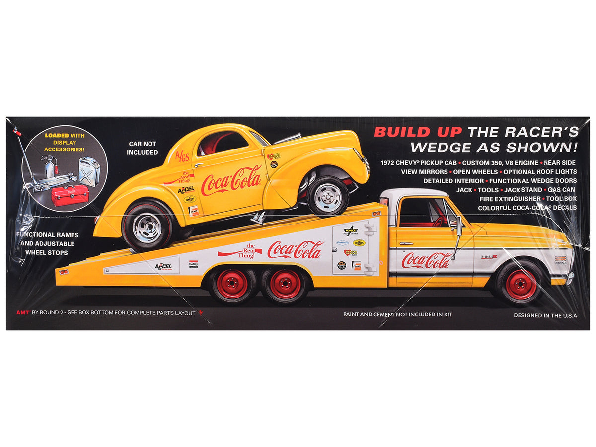 Skill 2 Model Kit 1972 Chevrolet Pickup Truck "Racer's Wedge" 2-in-1 Kit "Coca-Cola" 1/25 Scale Model