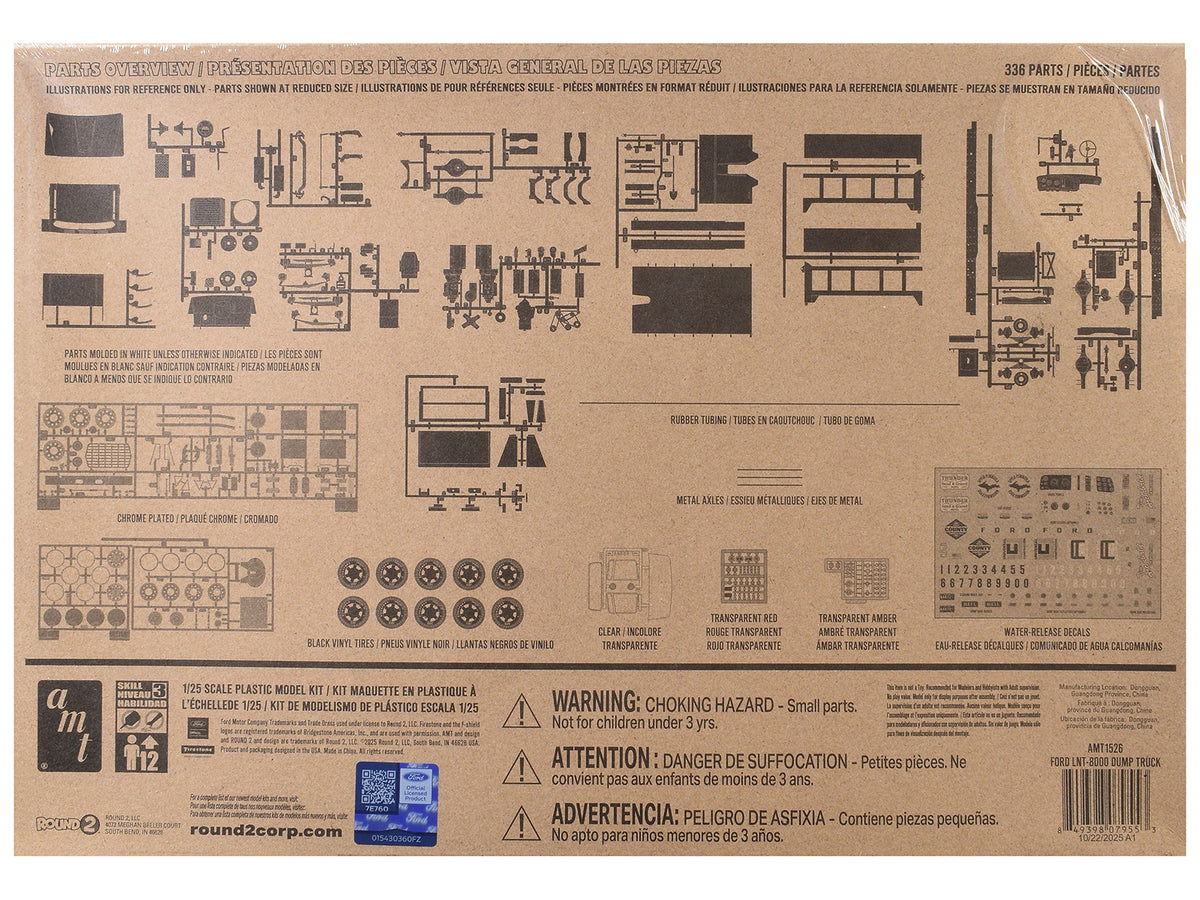 Skill 3 Model Kit Ford LNT-8000 Louisville Line Dump Truck 1/25 Scale Model