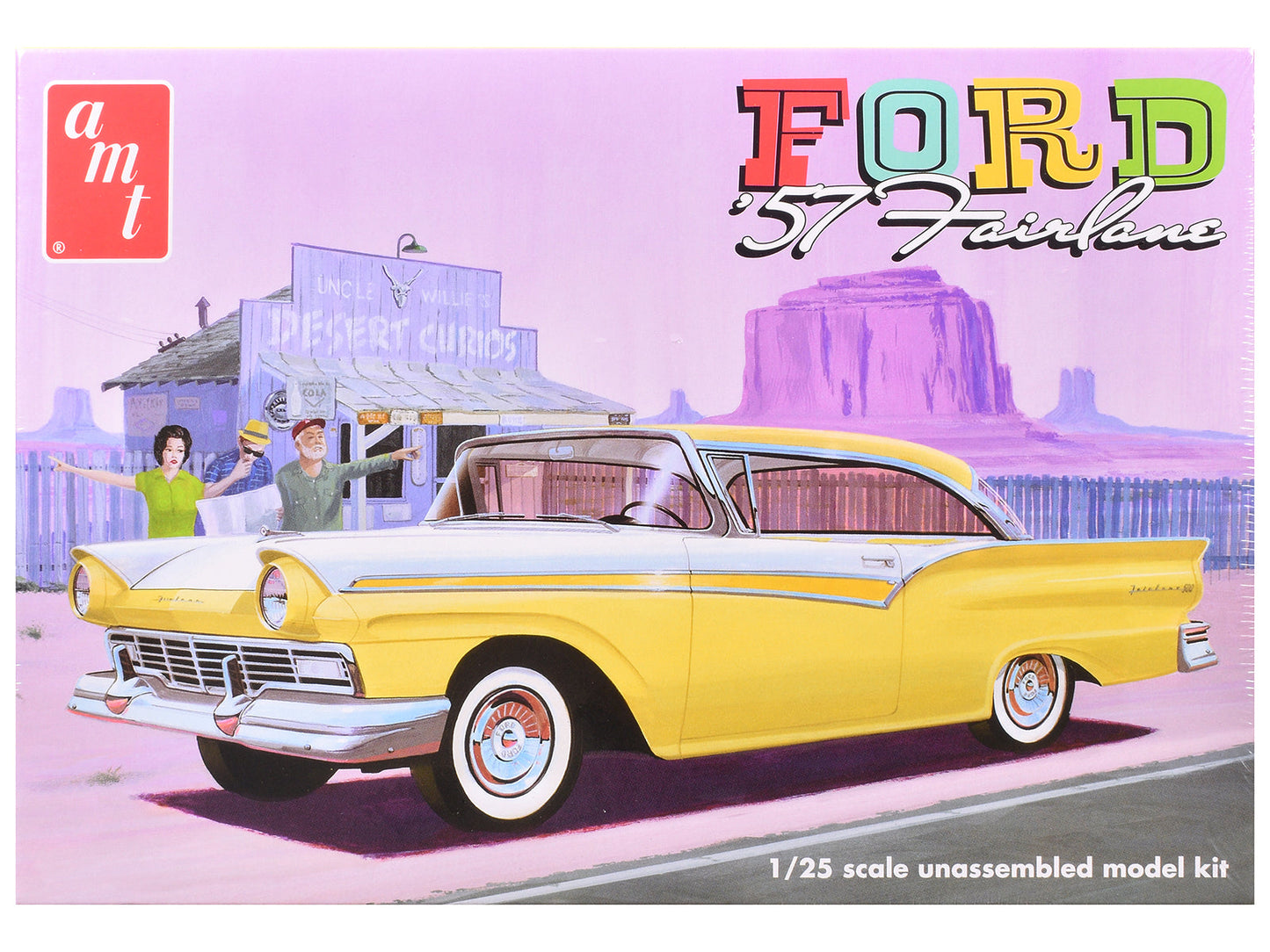 Skill 2 Model Kit 1957 Ford Fairlane Hardtop 3-in-1 Kit 1/25 Scale Model