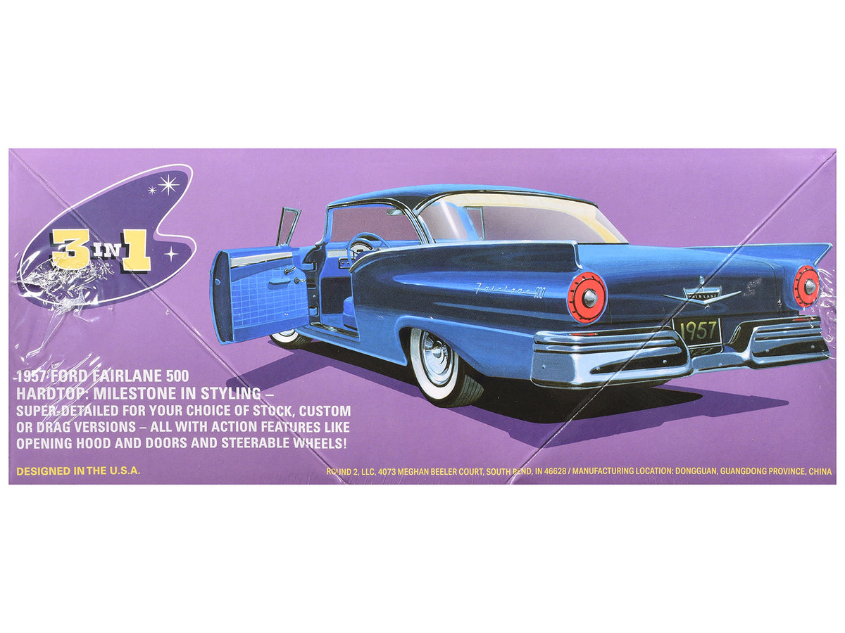 Skill 2 Model Kit 1957 Ford Fairlane Hardtop 3-in-1 Kit 1/25 Scale Model