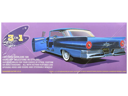 Skill 2 Model Kit 1957 Ford Fairlane Hardtop 3-in-1 Kit 1/25 Scale Model