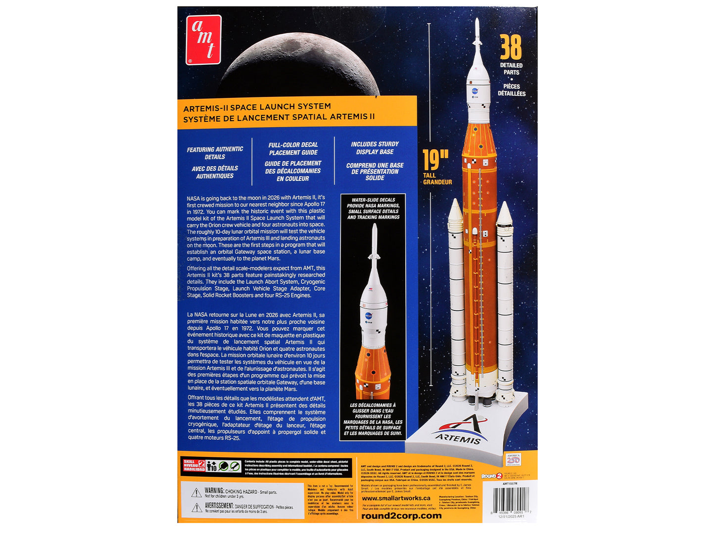 Skill 2 Model Kit NASA Artemis II Space Launch System and Orion Crew Spacecraft 1/200 Scale Model