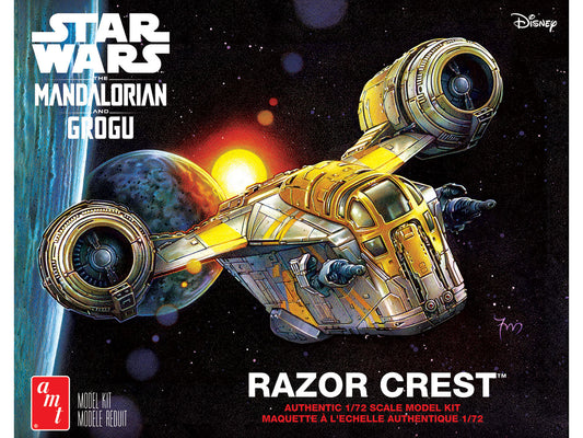 Skill 2 Model Kit Razor Crest Spaceship "Star Wars: The Mandalorian" 1/72 Scale Model