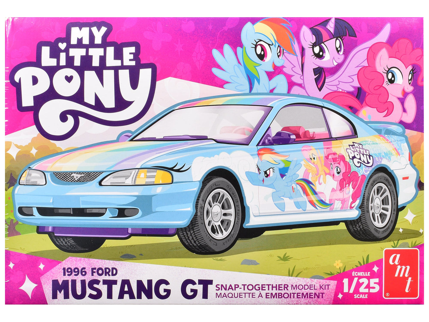 Skill 2 Model Kit 1996 Ford Mustang GT "My Little Pony" 1/25 Scale Model