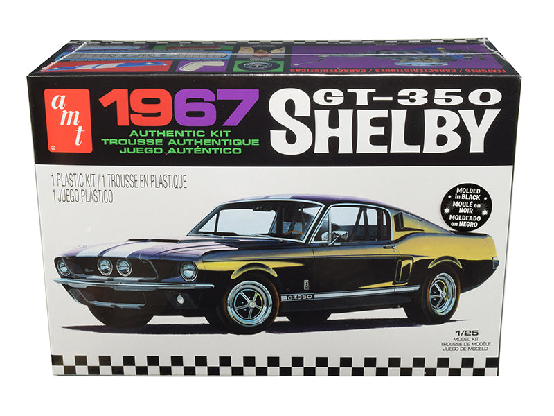 Skill 2 Model Kit 1967 Ford Mustang Shelby GT350 Black 1/25 Scale Model