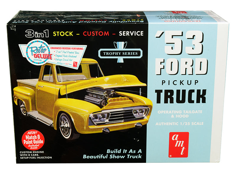 Skill 2 Model Kit 1953 Ford Pickup Truck "Trophy Series" 3 in 1 Kit 1/25 Scale Model