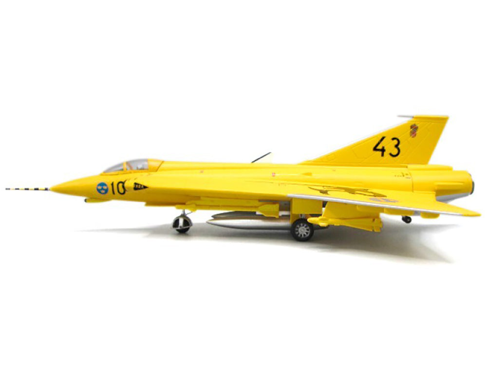 Saab J35J Draken Fighter Aircraft "43-10 3 "Johan Gul" Squadron 10 Wing Final Flight Livery" (1997) Swedish Air Force 1/72 Diecast Model Airplane