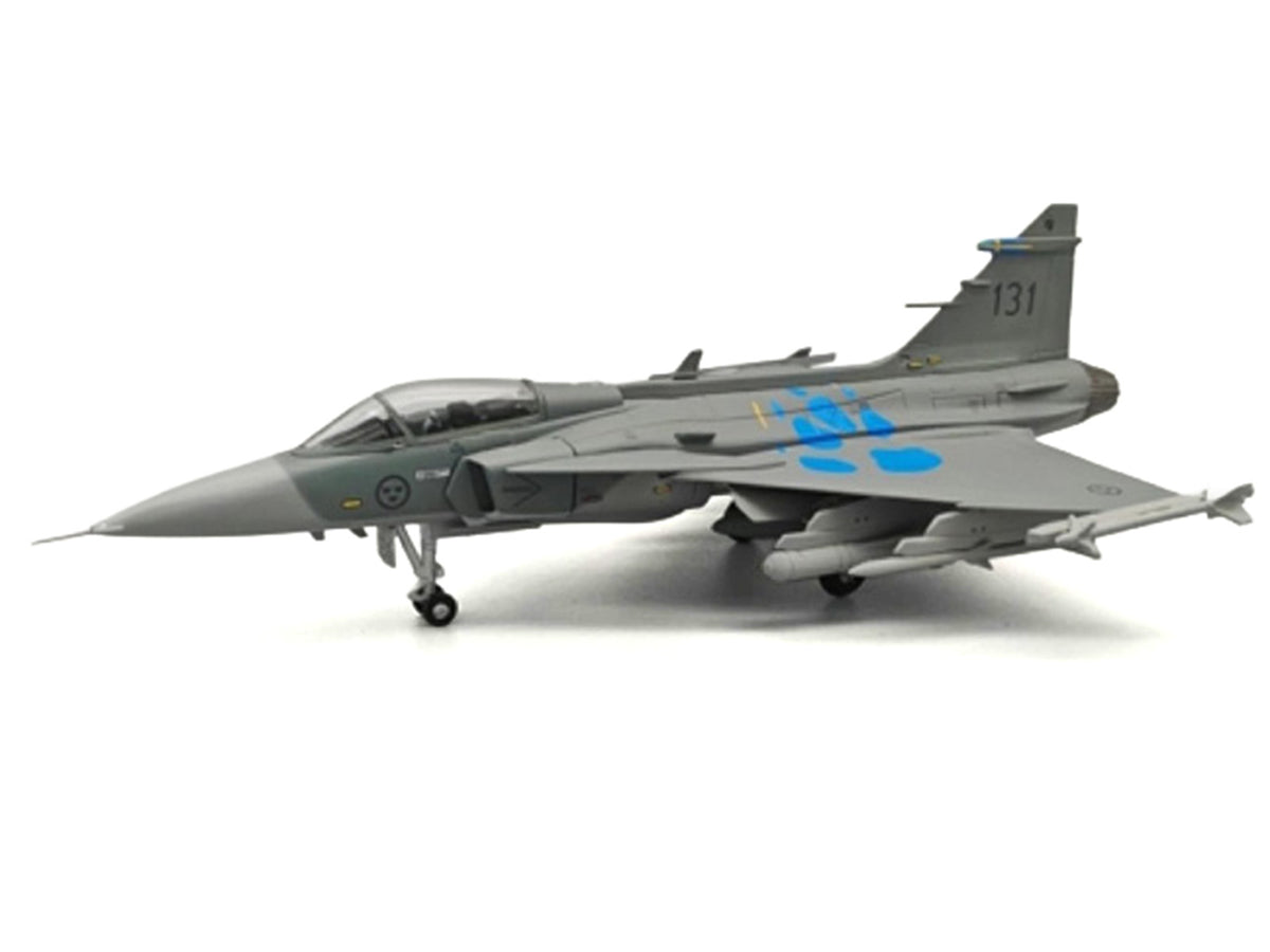Saab JAS 39A Gripen Fighter Aircraft "131 F 7 Wing Cat’s Paw Livery Satenas Air Base" (2006) Swedish Air Force 1/72 Diecast Model Airplane