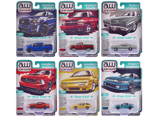 Auto World Premium 2025 Release 1 Set B of 6 pieces 1/64 Diecast Model Cars