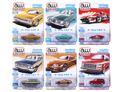 Auto World Premium 2025 Release 3 Set A of 6 pieces 1/64 Diecast Model Cars