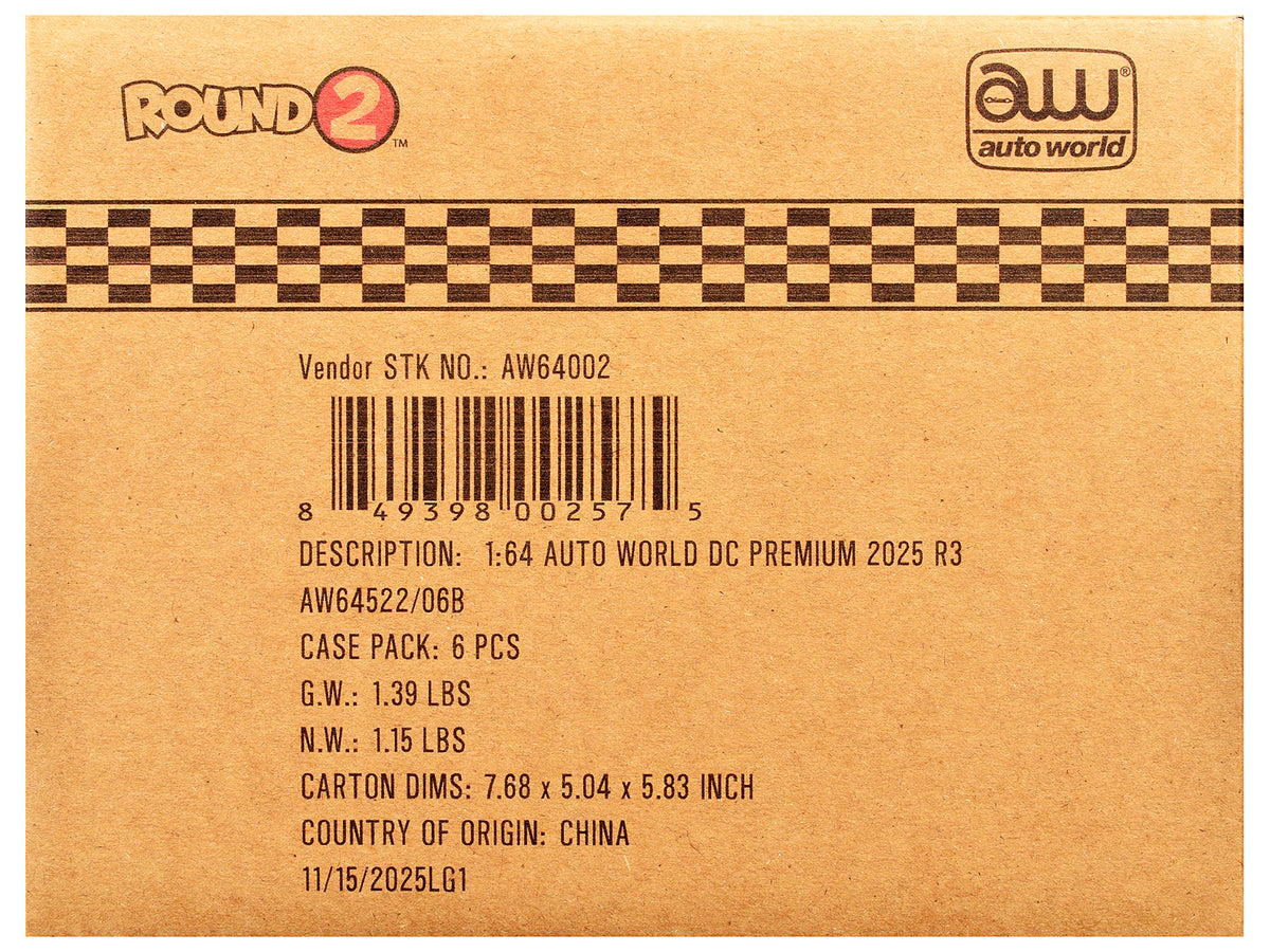 Auto World Premium 2025 Release 3 Set B of 6 pieces 1/64 Diecast Model Cars