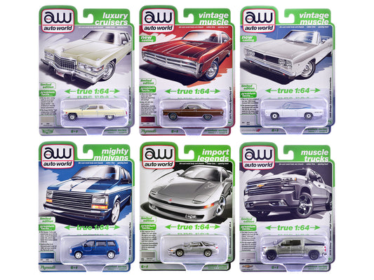 Auto World Premium 2026 Release 1 Set B of 6 pieces 1/64 Diecast Model Cars