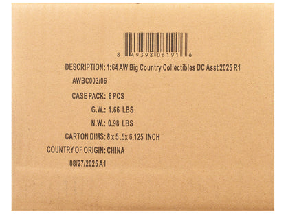 Big Country Collectibles 2025 Release 1 Set of 6 pieces 1/64 Diecast Model Cars