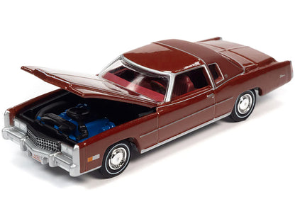 1975 Cadillac Eldorado Firethorn Red Metallic with Rear Section of Roof Matt Dark Red "Luxury Cruisers" Limited Edition to 14910 pieces Worldwide 1/64 Diecast Model Car