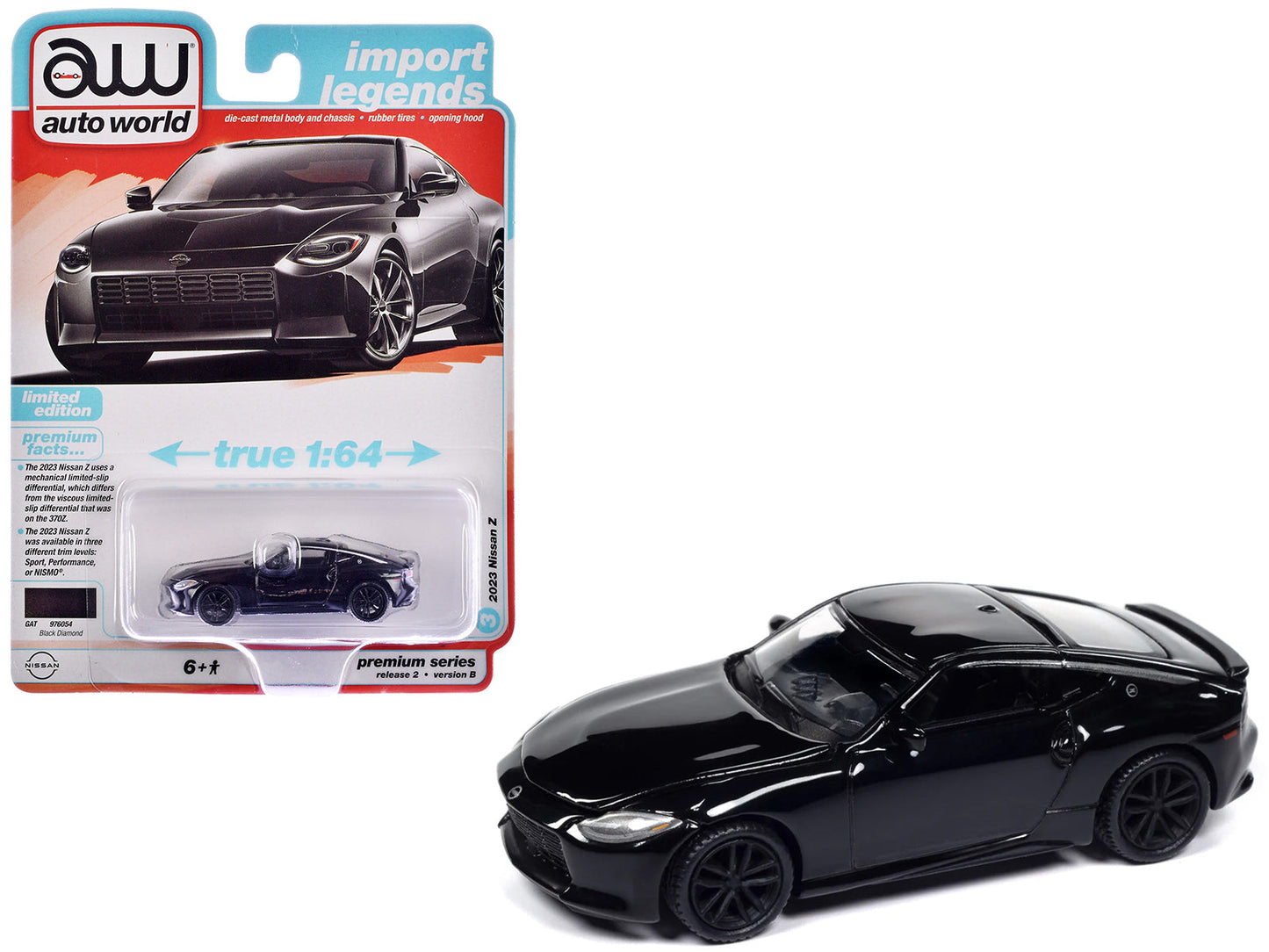 2023 Nissan Z Black Diamond "Import Legends" Series 1/64 Diecast Model Car