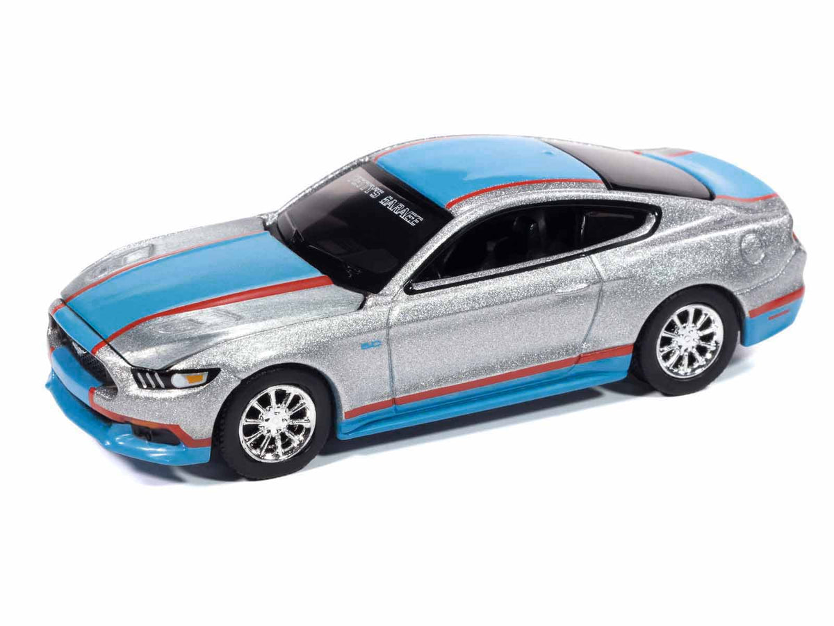 2017 Ford Mustang GT Tribute Edition "Petty's Garage" Ingot Silver Metallic with Petty Blue and Red Stripes "Modern Muscle" Series 1/64 Diecast Model Car