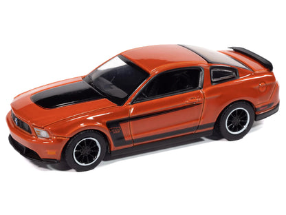 2012 Ford Mustang Boss 302 Competition Orange with Black Accents "Modern Muscle" Series 1/64 Diecast Model Car