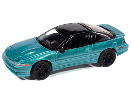 1991 Mitsubishi Eclipse GSX Tennessee Blue Metallic with Black Top "Import Legends" Series 1/64 Diecast Model Car