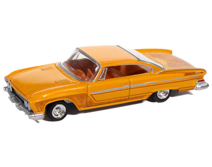 1961 Dodge Dart Phoenix Lowrider Mango Smoothie Metallic with Graphics and Orange Interior "Vintage Muscle" Series 1/64 Diecast Model Car