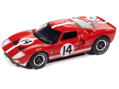 1965 Ford GT40 #14 Red with White Stripes "Vintage Muscle" Series 1/64 Diecast Model Car