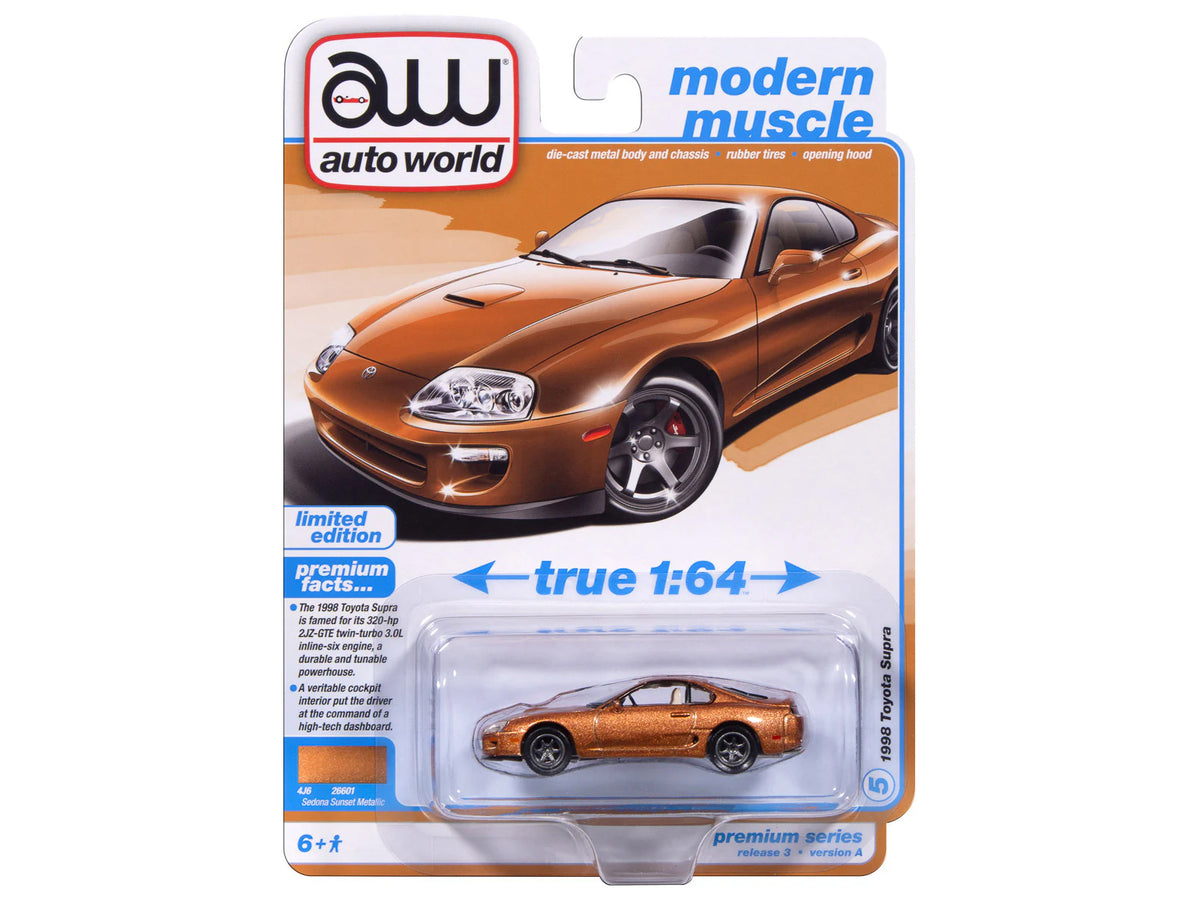1998 Toyota Supra Sedona Sunset Bronze Metallic "Modern Muscle" Series 1/64 Diecast Model Car