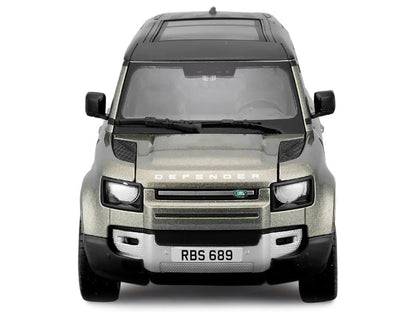 2022 Land Rover Defender 110 Green Metallic with Black Top and Sunroof 1/24 Diecast Model Car