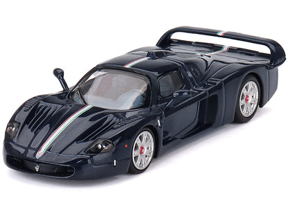 Maserati MC12 Stradale Blue Metallic with White Stripe 1/64 Diecast Model Car