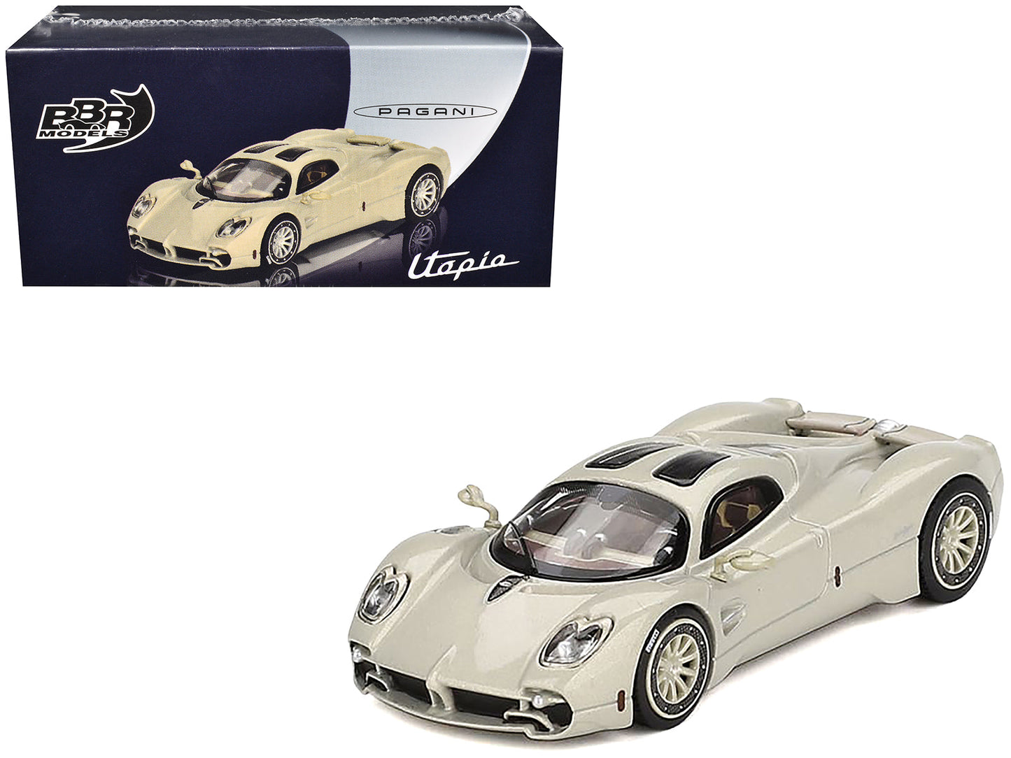 Pagani Utopia Presentation Grigio Rinascimento Silver 1/64 Diecast Model Car