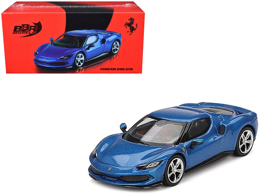 Ferrari 296 GTB Blue Corsa 1/64 Diecast Model Car