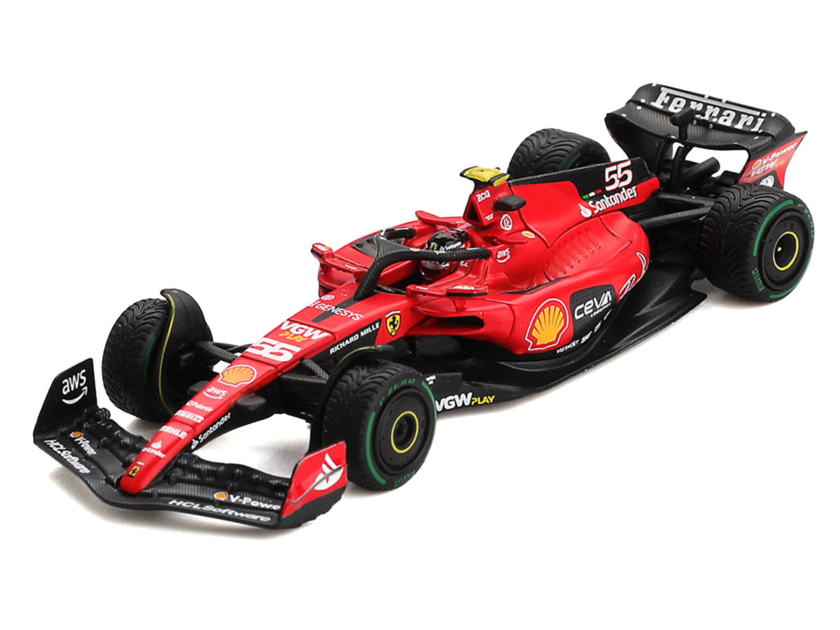 Ferrari SF-23 #55 Carlos Sainz Formula One F1 "Monaco GP" (2023) 1/64 Diecast Model Car