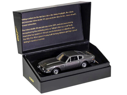 Aston Martin V8 RHD (Right Hand Drive) Black Metallic James Bond 007 "No Time To Die" (2021) Movie Diecast Model Car