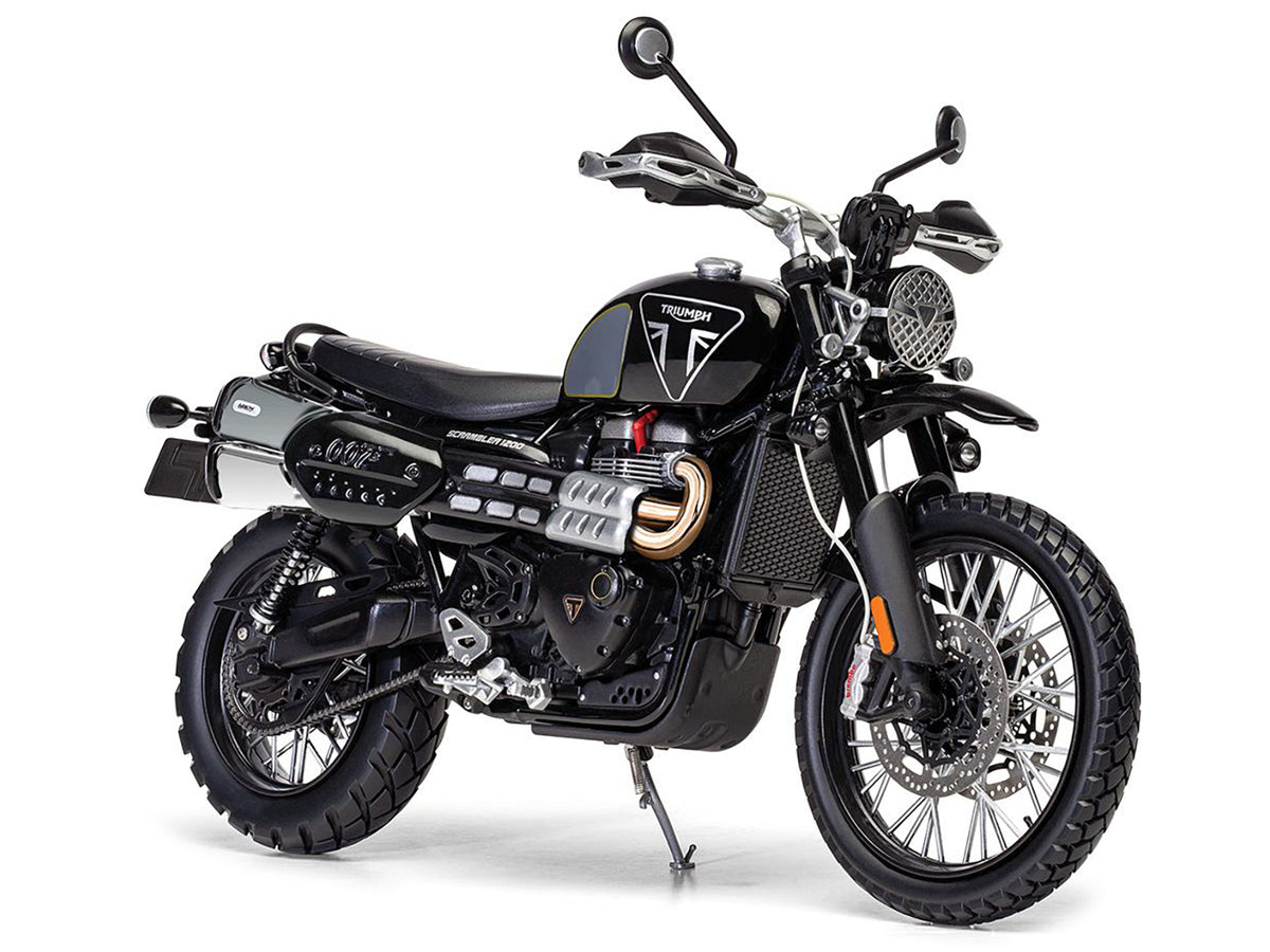 Triumph Scrambler 1200 "Bond Edition" Motorcycle Black 007 James Bond "No Time to Die" (2021) Movie 1/12 Diecast Model