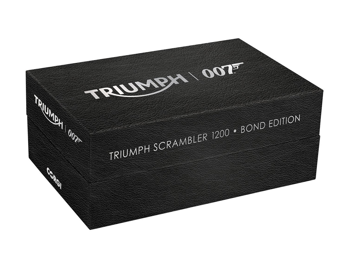 Triumph Scrambler 1200 "Bond Edition" Motorcycle Black 007 James Bond "No Time to Die" (2021) Movie 1/12 Diecast Model