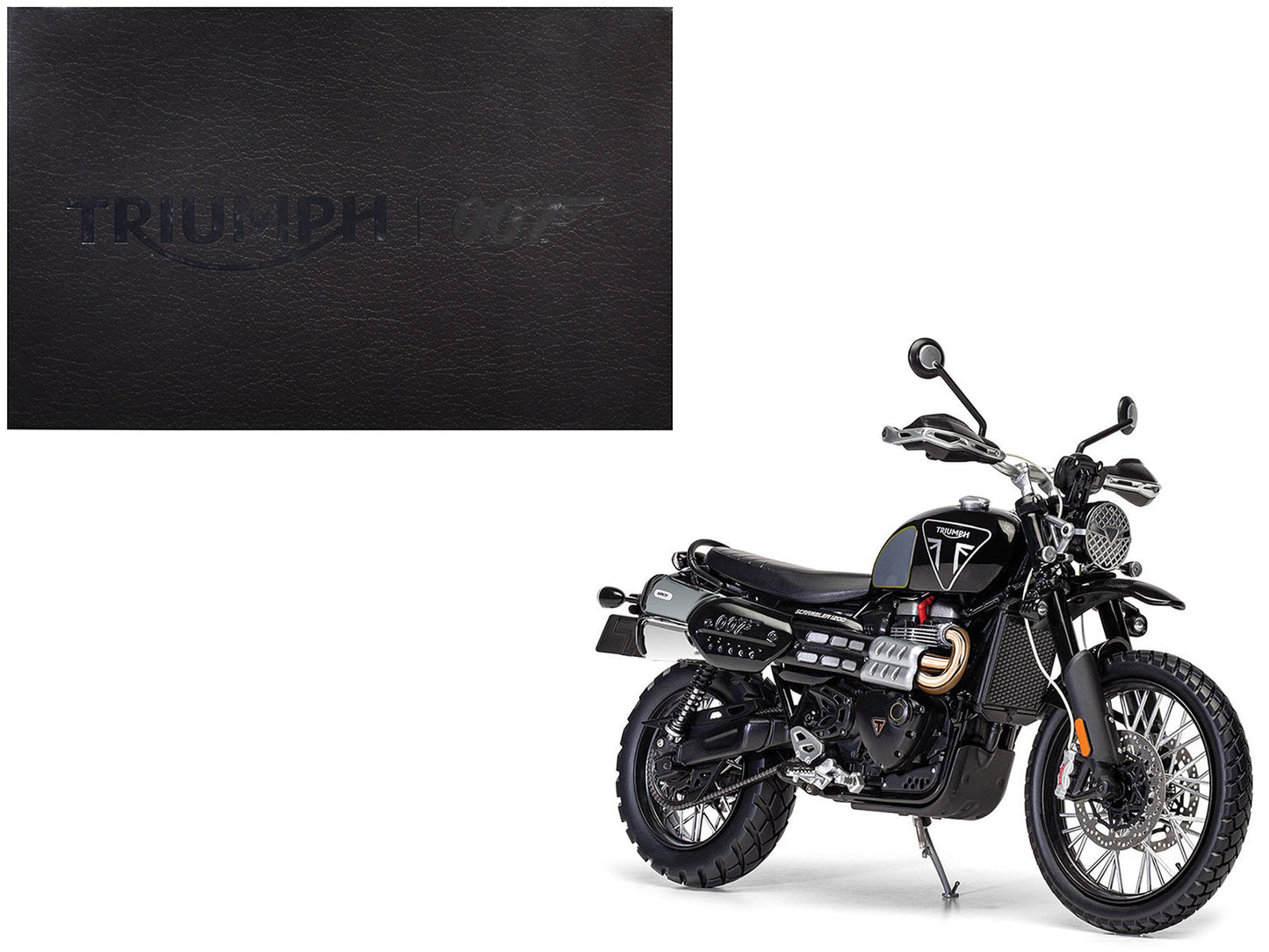 Triumph Scrambler 1200 "Bond Edition" Motorcycle Black 007 James Bond "No Time to Die" (2021) Movie 1/12 Diecast Model