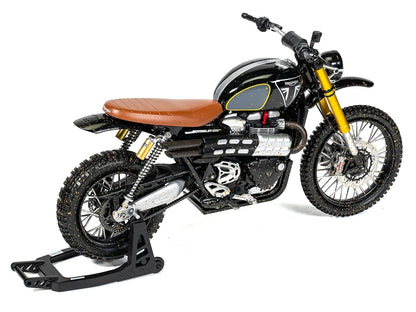 Triumph Scrambler 1200 XE Motorcycle Black (Dirty Version) James Bond 007 "No Time to Die" (2021) Movie Diecast Model Car