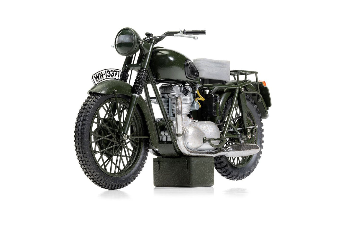 Triumph TR6 Trophy Motorcycle Dark Green (Weathered) "The Great Escape" (1963) Movie Diecast Model