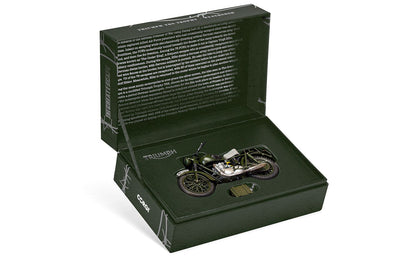 Triumph TR6 Trophy Motorcycle Dark Green (Weathered) "The Great Escape" (1963) Movie Diecast Model